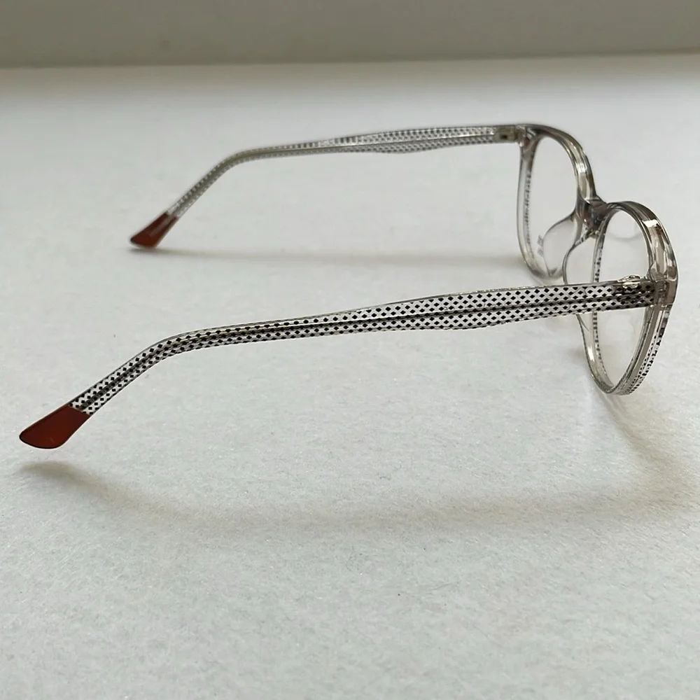 NWT Lido West Palm Brown Stripe Polka Dot Eyeglass Frame